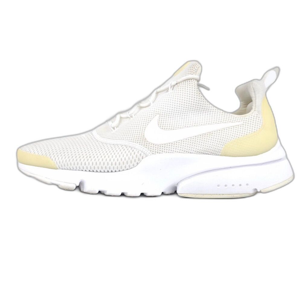 NIKE Air Presto Flyknit Mesh Sneakers Training Shoe Crystal White Cream Mens 10